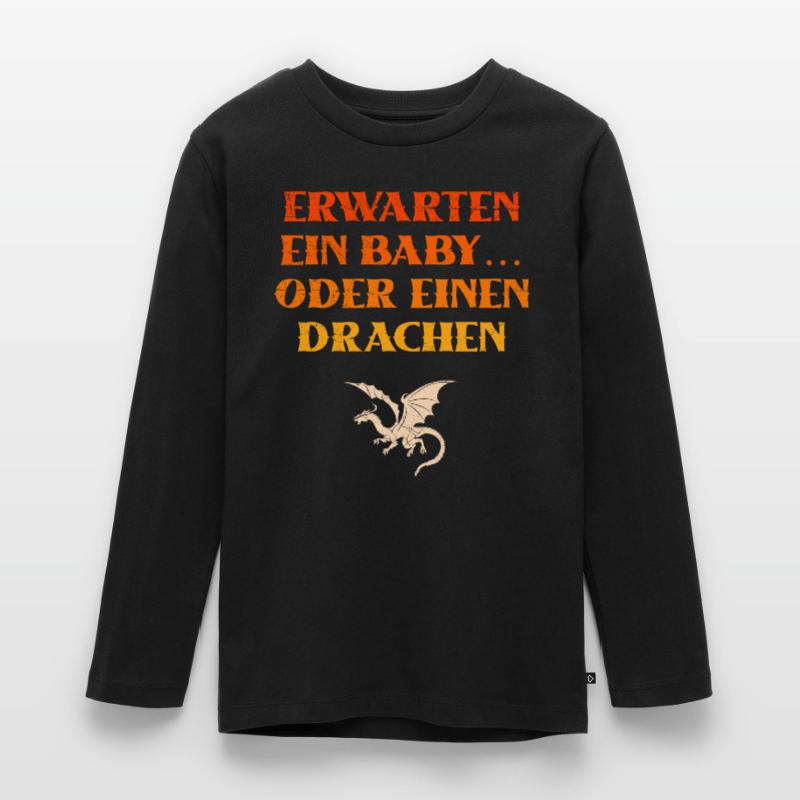Schwangerschaft Papa ERWARTEN EIN BABY ODER Teenager Premium Bio Langarmshirt
