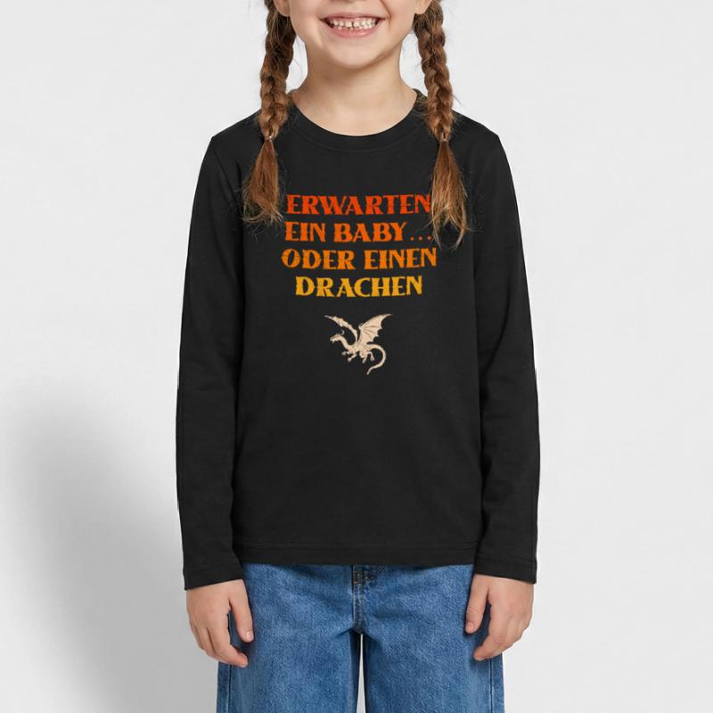 Schwangerschaft Papa ERWARTEN EIN BABY ODER Teenager Premium Bio Langarmshirt