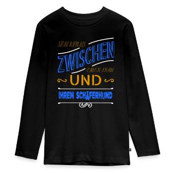 cool bullterrier geburtstag doggie - Teenager Premium Bio Langarmshirt - Schwarz - Vorne - AI Model Kid Female (0cm)