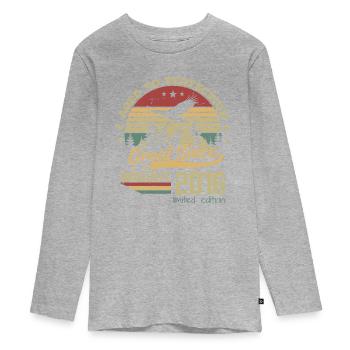 8 years Old Aged to Perfection born in August 2016 - Teenager Premium Organic Long Sleeve Shirt - heather grey - Front