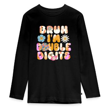 10. Geburtstag Mädchen Geschenkidee Zehn Jahre - Teenager Premium Bio Langarmshirt - Schwarz - Vorne - AI Model Kid Female (0cm)