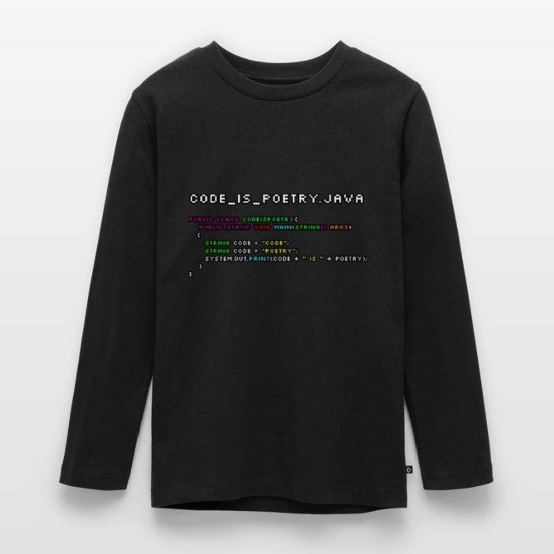 Code is poetry.java Teenager Premium Organic Long Sleeve Shirt