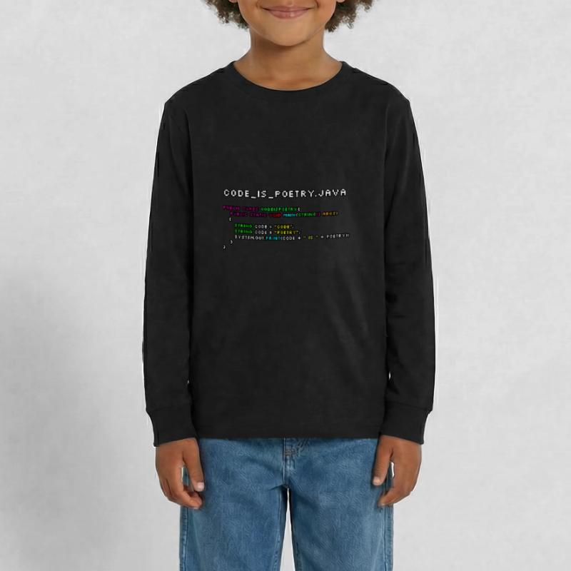 Code ist poetry.java Teenager Premium Bio Langarmshirt