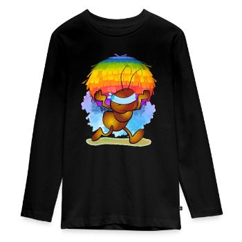 Fourmi brune avec une piñata - T-shirt manches longues Premium Ado - noir - Devant - AI Model Kid Female (0cm)