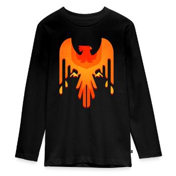 Phénix - T-shirt manches longues Premium Ado - noir - Devant - AI Model Kid Female (0cm)