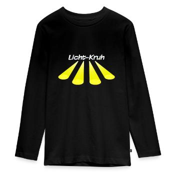 Licht-Kruh - Licht-Crew - Teenager Premium Bio Langarmshirt - Schwarz - Vorne - AI Model Kid Female (0cm)