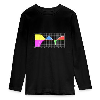 Parametrischer Equalizer - Tontechnik - Teenager Premium Bio Langarmshirt - Schwarz - Vorne - AI Model Kid Female (0cm)