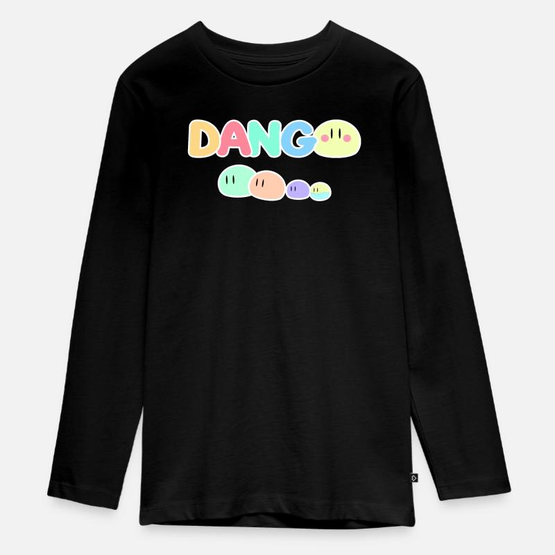 Dango Pastel Pop Illustration - Teenager Premium Bio Langarmshirt - Schwarz