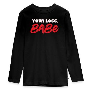 Séparation des relations - T-shirt manches longues Premium Ado - noir - Devant - AI Model Kid Female (0cm)