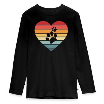 Hund Hunde - Teenager Premium Bio Langarmshirt - Schwarz - Vorne - AI Model Kid Female (0cm)