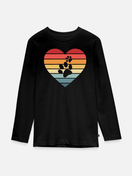 Hund Hunde - Teenager Premium Bio Langarmshirt - Schwarz