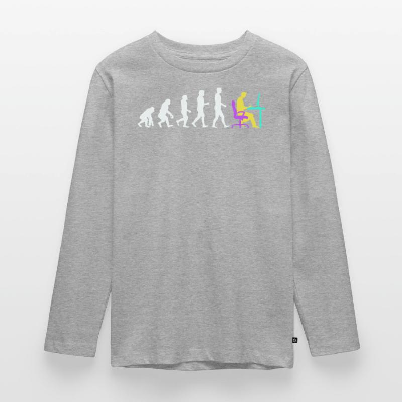 Developer Evolution Computerfreak Open Source Teenager Premium Bio Langarmshirt