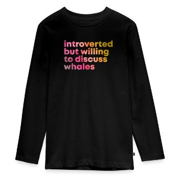 Wal Wal Wal - Teenager Premium Bio Langarmshirt - Schwarz - Vorne - AI Model Kid Female (0cm)