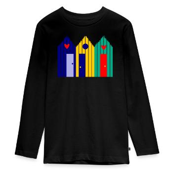 anniversaire. anniversaire décennie. humour. drôle - T-shirt manches longues Premium Ado - noir - Devant - AI Model Kid Female (0cm)