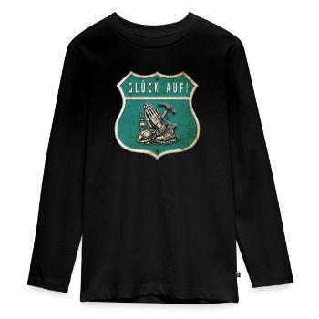 Exploitation minière – Foi et travail - T-shirt manches longues Premium Ado - noir - Devant - AI Model Kid Female (0cm)