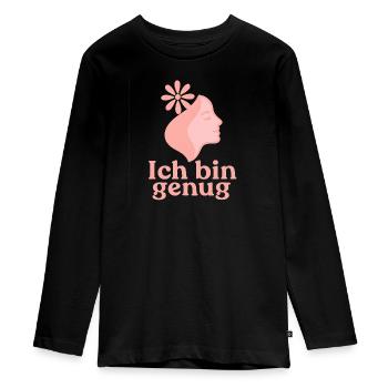 Self-care - Teenager Premium Organic Long Sleeve Shirt - black - Front - AI Model Kid Female (0cm)