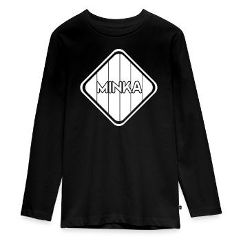 Geschenk für Vor - Teenager Premium Bio Langarmshirt - Schwarz - Vorne - AI Model Kid Female (0cm)