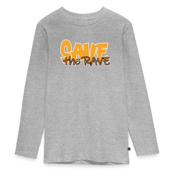 Sauvez la rave - T-shirt manches longues Premium Ado - gris chiné - Devant