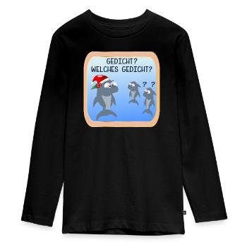 WEIHNACHTEN TRADITION WEIHNACHTSGEDICHTE - Teenager Premium Bio Langarmshirt - Schwarz - Vorne - AI Model Kid Female (0cm)