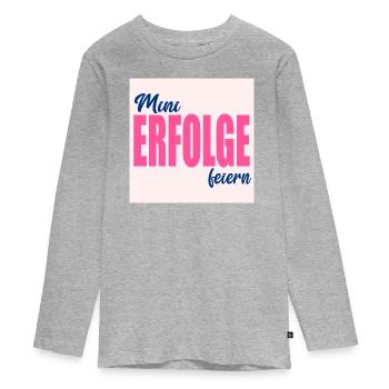 CÉLÉBREZ LES PETITS SUCCÈS - T-shirt manches longues Premium Ado - gris chiné - Devant