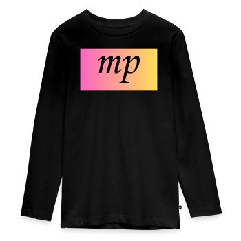 Mezzopiano Mittelleise - Musical instruction - Teenager Premium Organic Long Sleeve Shirt - black - Front - AI Model Kid Female (0cm)