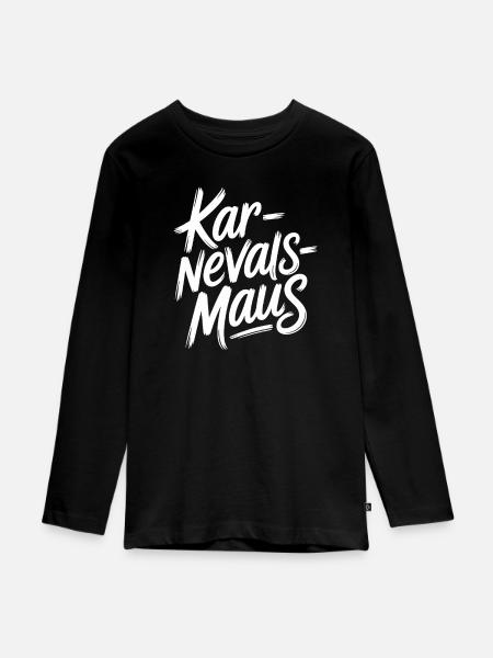 Karnevalsmaus Karneval Köln Kölner Karnevals Maus - Teenager Premium Bio Langarmshirt - Schwarz
