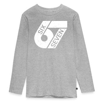 Six Sept Mèmes - T-shirt manches longues Premium Ado - gris chiné - Devant