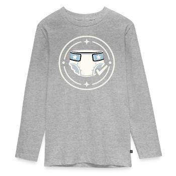 Diaper Duty Badge Shirt - Teenager Premium Organic Long Sleeve Shirt - heather grey - Front