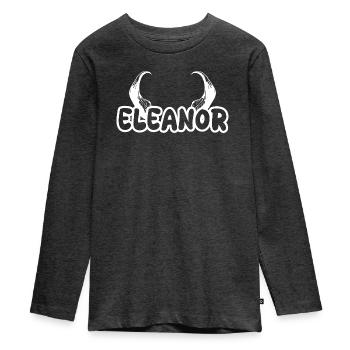 Eleanor dans le rôle d’Eleanor - T-shirt manches longues Premium Ado - anthracite chiné - Devant - AI Model Kid Female (0cm)