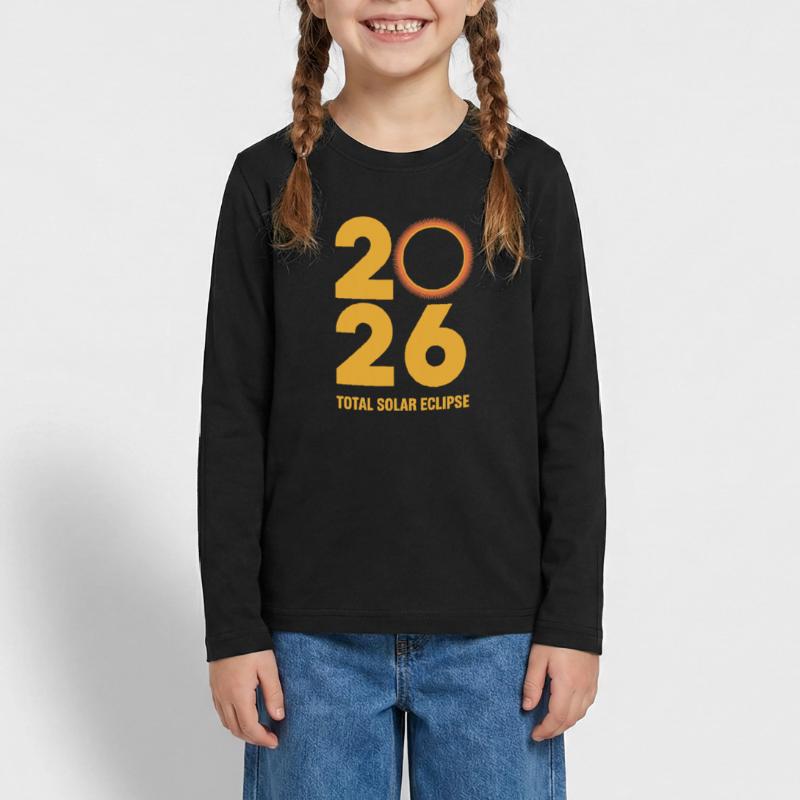 2026 Total Solar Eclipse Path Retro Teenager Premium Bio Langarmshirt