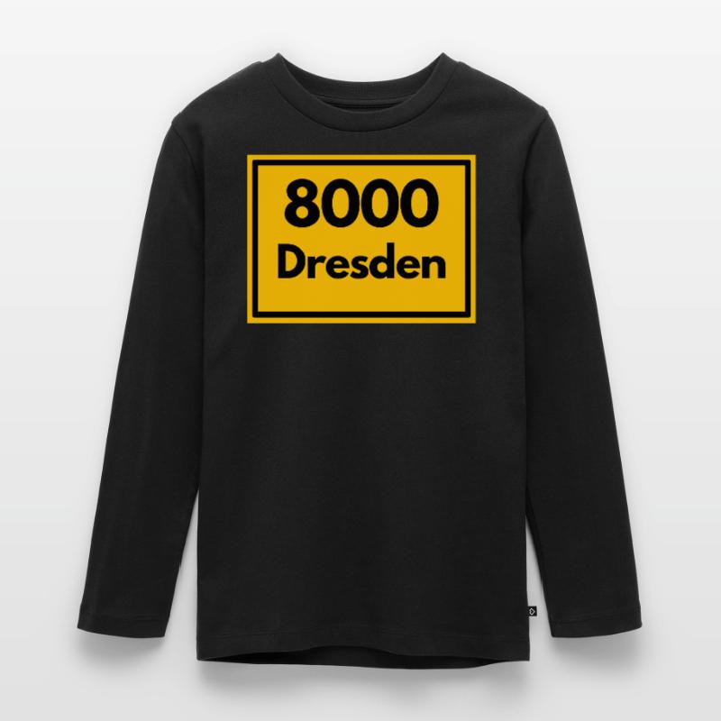 OLD POSTCODE POSTCODE RETRO 8000 DRESDEN ELBE Teenager Premium Organic Long Sleeve Shirt