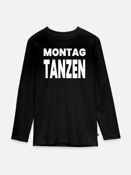 Tanzen - Teenager Premium Bio Langarmshirt - Schwarz