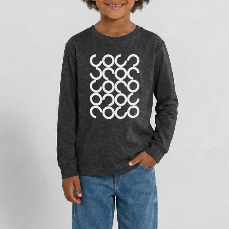 Interlocking Circle Chain Pattern Teenager Premium Organic Long Sleeve Shirt