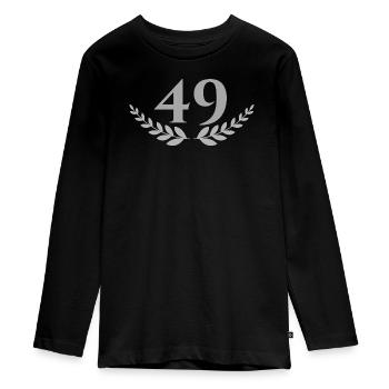 49 - Teenager Premium Bio Langarmshirt - Schwarz - Vorne - AI Model Kid Female (0cm)