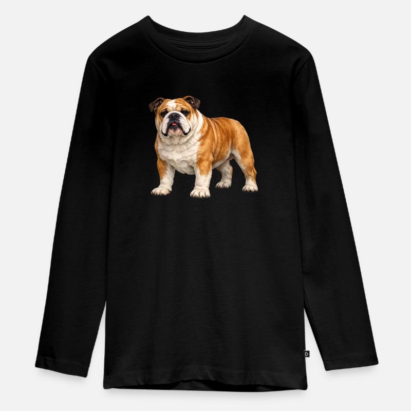 Bouledogue anglais - T-shirt manches longues Premium Ado - noir