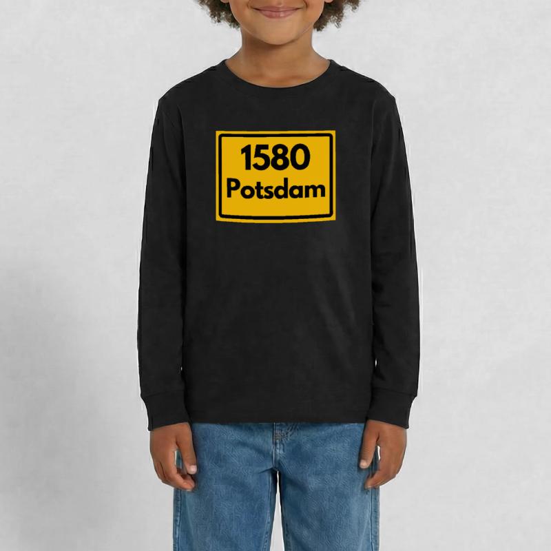 OLD POSTCODE POSTCODE RETRO 1580 POTSDAM HEIMAT Teenager Premium Organic Long Sleeve Shirt