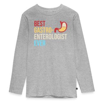 Gastro-entérologie - T-shirt manches longues Premium Ado - gris chiné - Devant