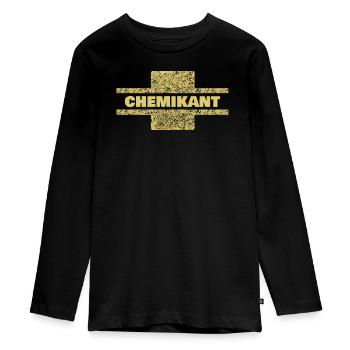 Chemical Technician - Teenager Premium Organic Long Sleeve Shirt - black - Front - AI Model Kid Female (0cm)