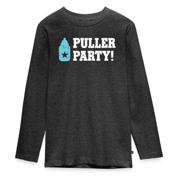 Fête de tireurs Bière bébé Bébé Baby Baby Shower Papa - T-shirt manches longues Premium Ado - anthracite chiné - Devant - AI Model Kid Female (0cm)