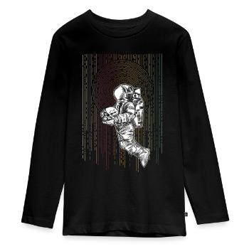 Astronaut - Teenager Premium Bio Langarmshirt - Schwarz - Vorne - AI Model Kid Female (0cm)