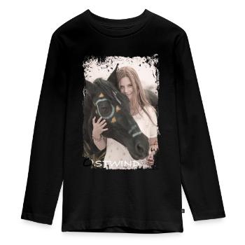 Ostwind Aufbruch nach Ora Mika - Teenager Premium Bio Langarmshirt - Schwarz - Vorne - AI Model Kid Female (0cm)