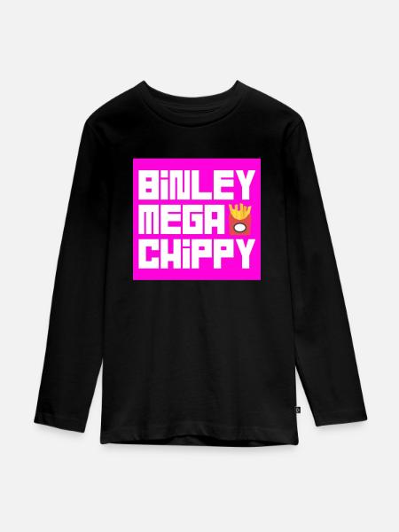 Binley Mega Chippy - Teenager Premium Bio Langarmshirt - Schwarz