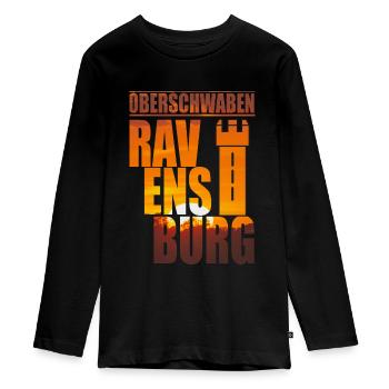 Ravensburg Oberschwaben - Teenager Premium Bio Langarmshirt - Schwarz - Vorne - AI Model Kid Female (0cm)