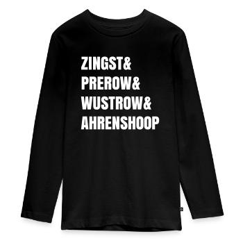 Zingst Prerow Wustrow Ahrenshoop - Teenager Premium Bio Langarmshirt - Schwarz - Vorne - AI Model Kid Female (0cm)