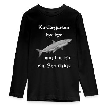 Schulkind Schüler Einschulung - Teenager Premium Bio Langarmshirt - Schwarz - Vorne - AI Model Kid Female (0cm)