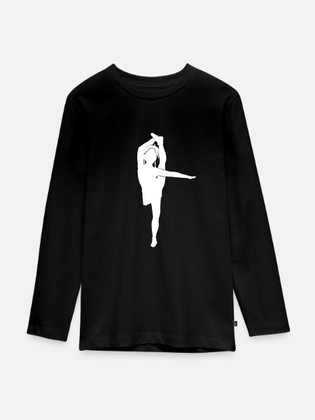 Karneval Garde Tanz - Teenager Premium Bio Langarmshirt - Schwarz
