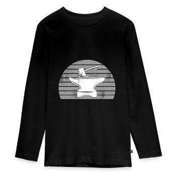 Blacksmith - Teenager Premium Organic Long Sleeve Shirt - black - Front - AI Model Kid Female (0cm)