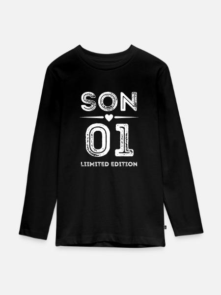 Sun 01 - Teenager Premium Organic Long Sleeve Shirt - black