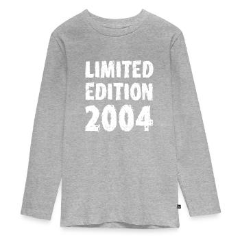 2004 Édition Limitée Anniversaire Cadeau Femme Mari - T-shirt manches longues Premium Ado - gris chiné - Devant