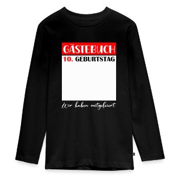 10. Geburtstag Mädchen 10 Jahre Jungen Geschenk - Teenager Premium Bio Langarmshirt - Schwarz - Vorne - AI Model Kid Female (0cm)